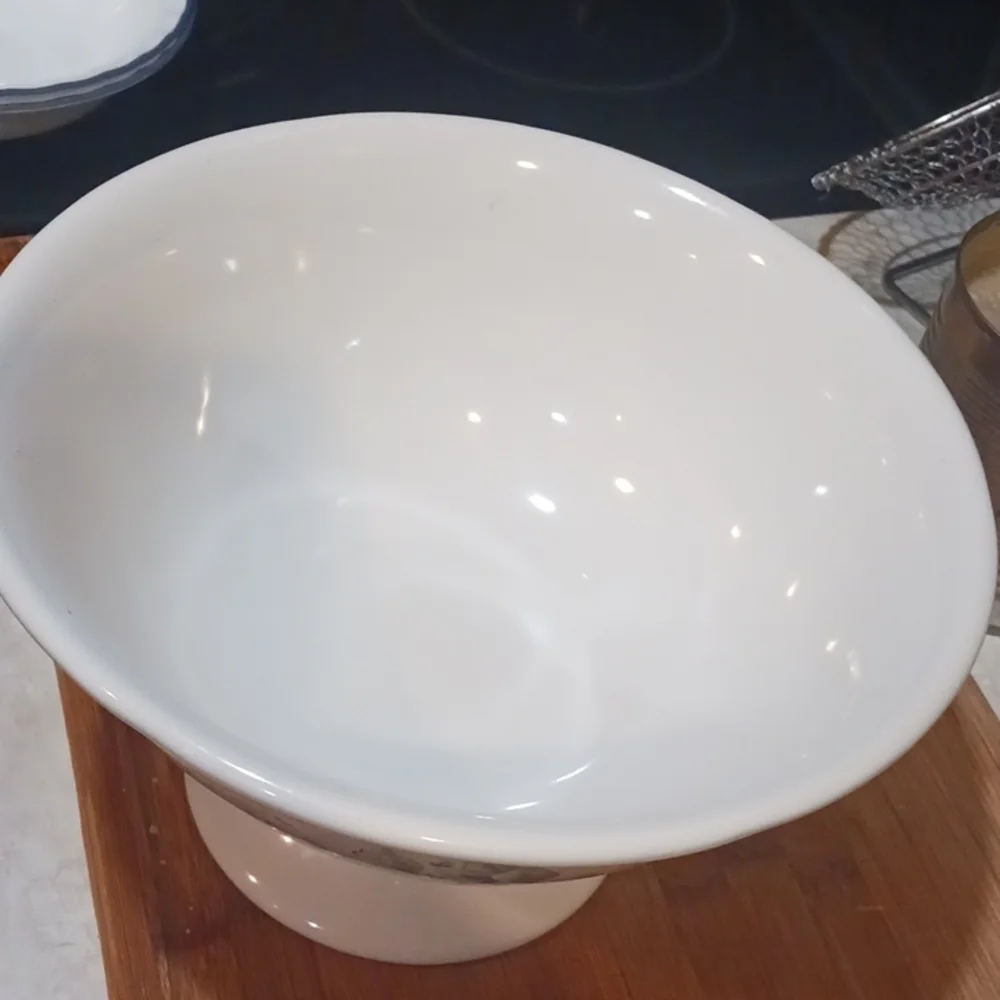 Pfaltzgraff White and Green Decorative Bowl